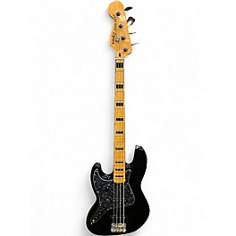 Used Squier Classic Vibe 70s Jazz Bass Left Handed Black Electric Bass Guitar