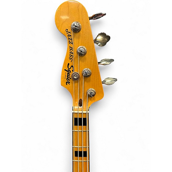Used Squier Classic Vibe 70s Jazz Bass Left Handed Black Electric Bass Guitar