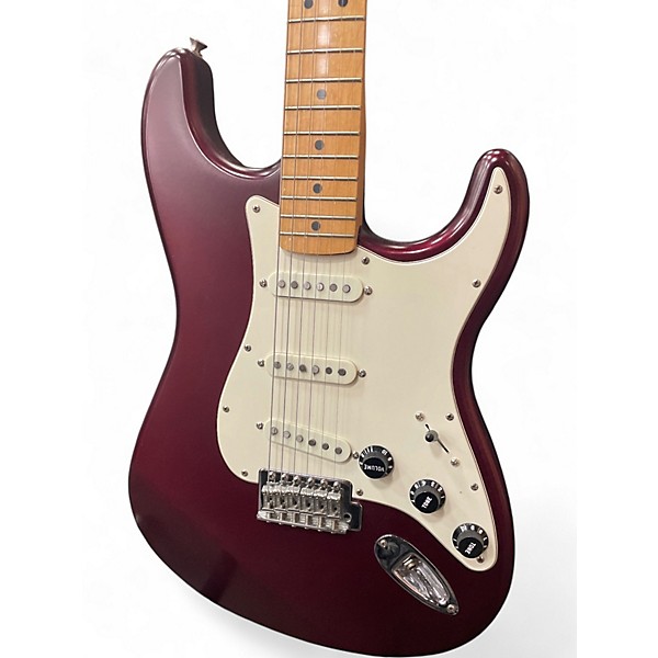 Used 2004 Fender Standard Stratocaster Satin Midnight Wine Solid Body Electric Guitar