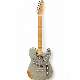 Used Fender Brad Paisley Road Worn Telecaster Silver Sparkle Solid Body Electric Guitar