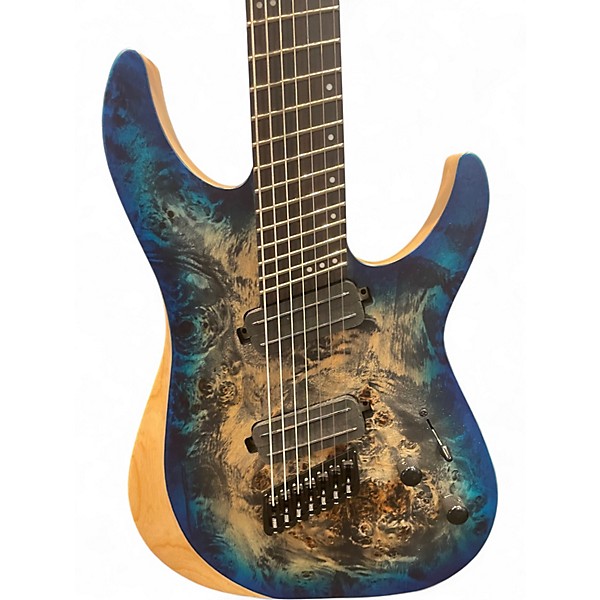 Used Schecter Guitar Research Reaper 7 MS Sky Burst Solid Body Electric Guitar
