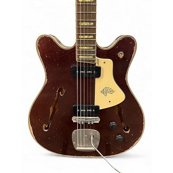 Used Castedosa 3511 Lobo Aged Brown Sparkle Hollow Body Electric Guitar