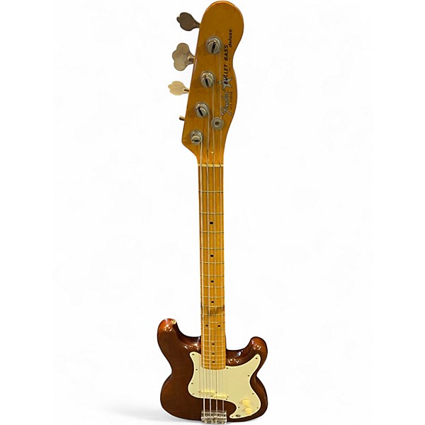 Used 1989 Fender Bullet Deluxe Brown Electric Bass Guitar