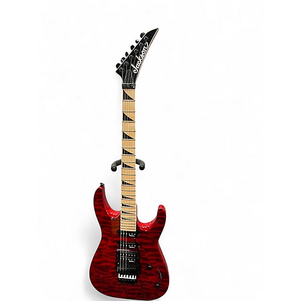 Used Jackson JS34Q Dinky Trans Red Solid Body Electric Guitar