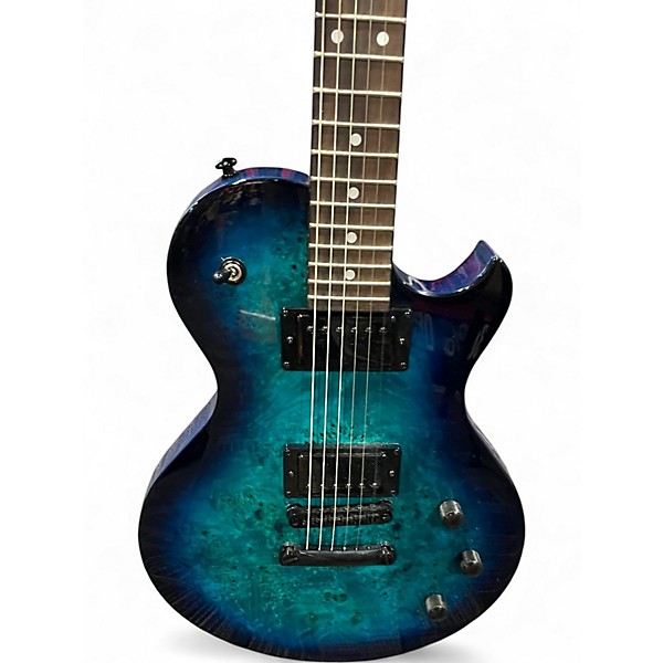 Used Schecter Guitar Research Solo Ocean Blue Burst Solid Body Electric Guitar