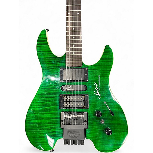 Used Steinberger SPIRIT GU7R Trans Green Solid Body Electric Guitar