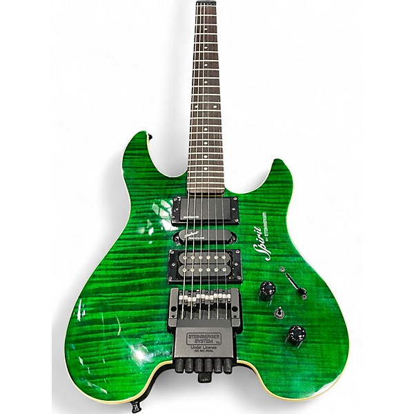 Used Steinberger SPIRIT GU7R Trans Green Solid Body Electric Guitar