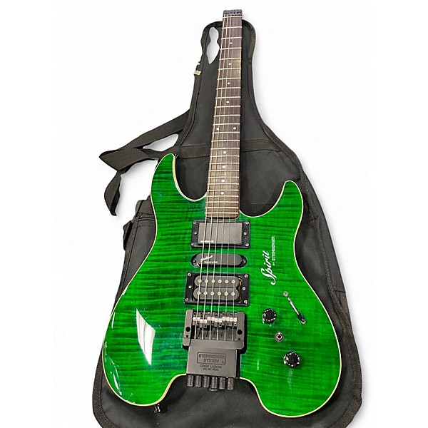 Used Steinberger SPIRIT GU7R Trans Green Solid Body Electric Guitar