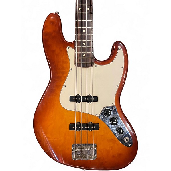 Used Fender 75th Anniversary Commemorative American Jazz Bass 2 Color Sunburst Electric Bass Guitar