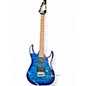 Used Ibanez GRX70QA Trans Blue Solid Body Electric Guitar thumbnail