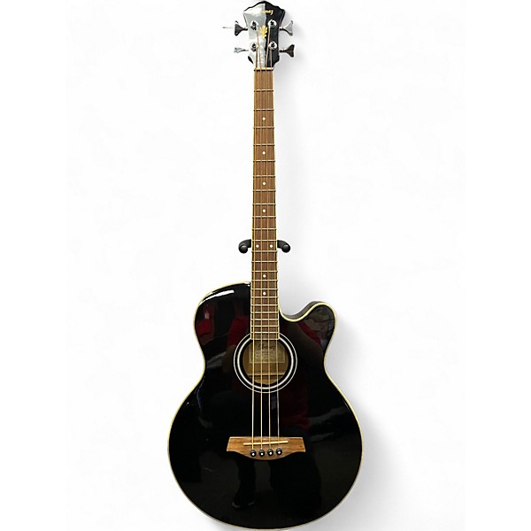 Used Ibanez AEB5E Black Acoustic Bass Guitar