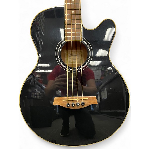 Used Ibanez AEB5E Black Acoustic Bass Guitar