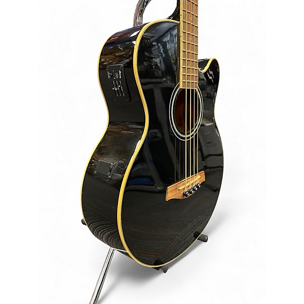 Used Ibanez AEB5E Black Acoustic Bass Guitar