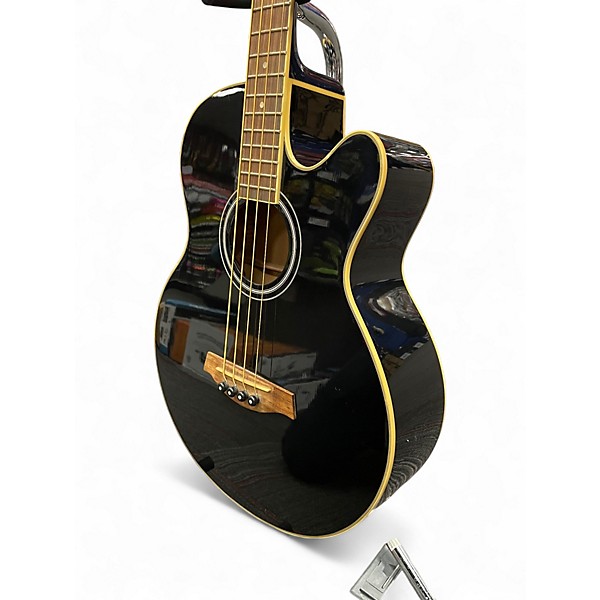 Used Ibanez AEB5E Black Acoustic Bass Guitar