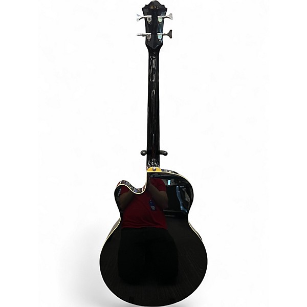 Used Ibanez AEB5E Black Acoustic Bass Guitar