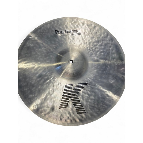 Used Zildjian 18in k PAPER THIN CRASH Cymbal