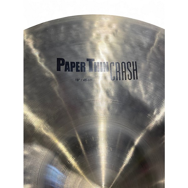 Used Zildjian 18in k PAPER THIN CRASH Cymbal
