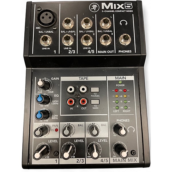 Used Mackie mix5 Unpowered Mixer