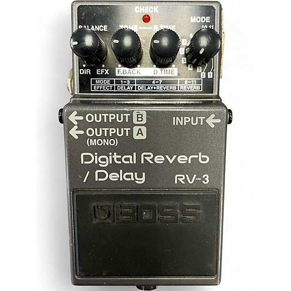 Used BOSS RV3 Digital Reverb Delay Effect Pedal