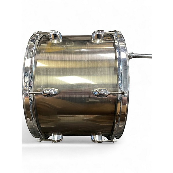 Used Pearl 5 Piece Export BRUSHED SILVER  Drum Kit