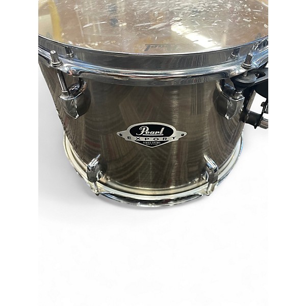 Used Pearl 5 Piece Export BRUSHED SILVER  Drum Kit