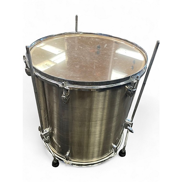Used Pearl 5 Piece Export BRUSHED SILVER  Drum Kit