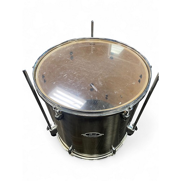 Used Pearl 5 Piece Export BRUSHED SILVER  Drum Kit