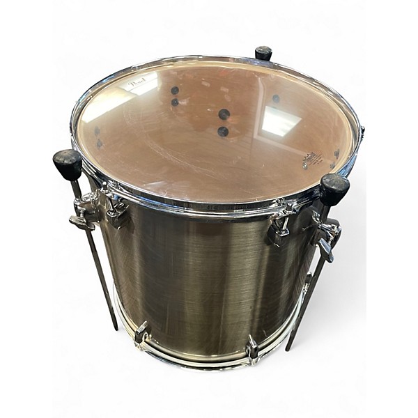 Used Pearl 5 Piece Export BRUSHED SILVER  Drum Kit