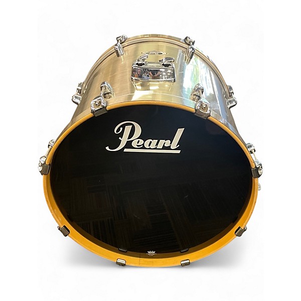 Used Pearl 5 Piece Export BRUSHED SILVER  Drum Kit