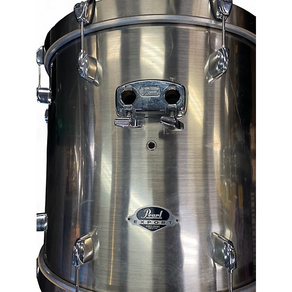Used Pearl 5 Piece Export BRUSHED SILVER  Drum Kit