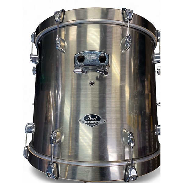 Used Pearl 5 Piece Export BRUSHED SILVER  Drum Kit
