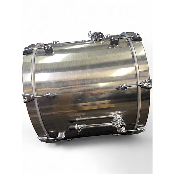 Used Pearl 5 Piece Export BRUSHED SILVER  Drum Kit
