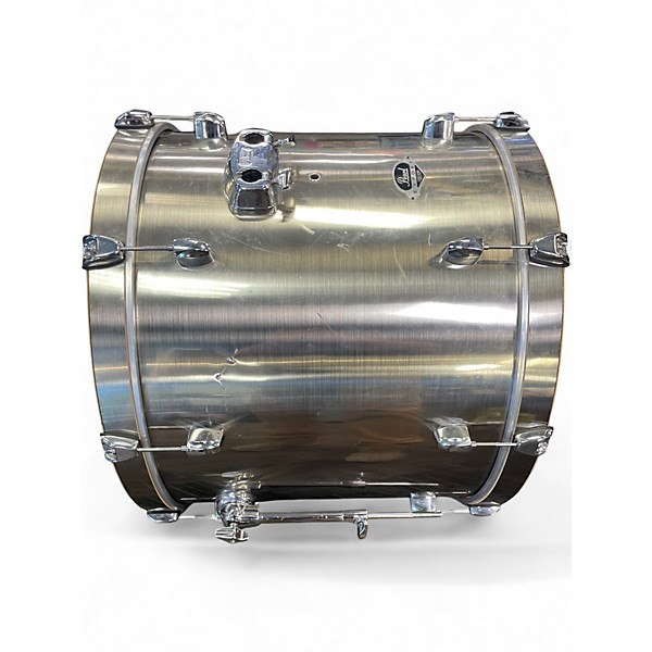 Used Pearl 5 Piece Export BRUSHED SILVER  Drum Kit
