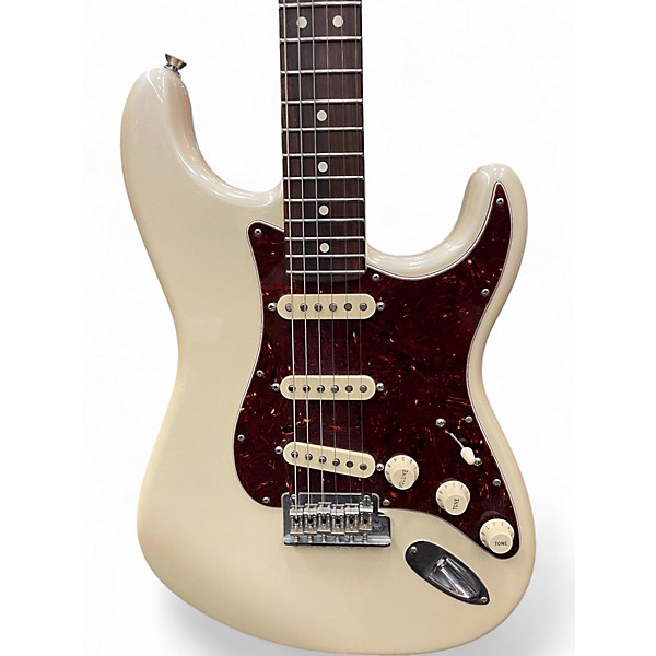 Used Fender AMERICAN SHOWCASE STRATOCASTER Olympic Pearl Solid Body Electric Guitar