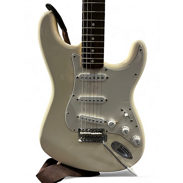 Used Fender Standard Stratocaster Olympic White Solid Body Electric Guitar