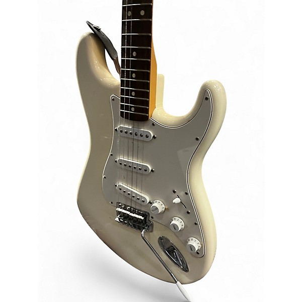 Used Fender Standard Stratocaster Olympic White Solid Body Electric Guitar