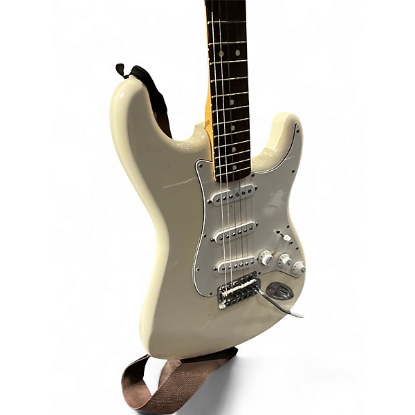 Used Fender Standard Stratocaster Olympic White Solid Body Electric Guitar
