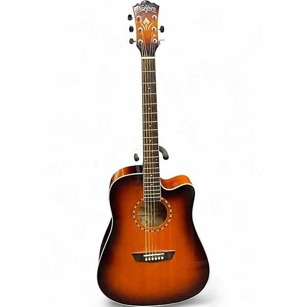 Used Washburn WD75SCE Sunburst Acoustic Electric Guitar