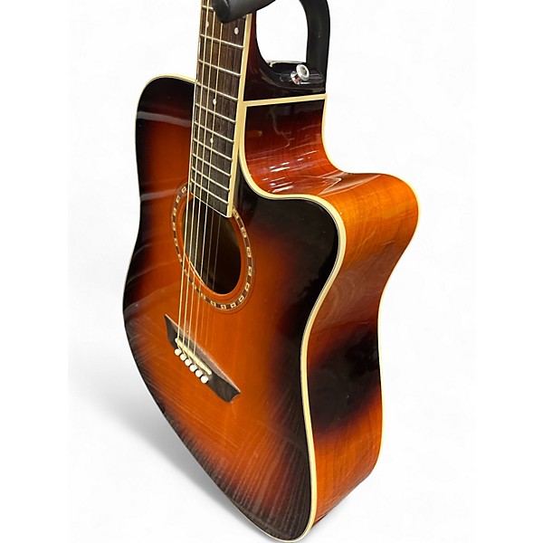 Used Washburn WD75SCE Sunburst Acoustic Electric Guitar