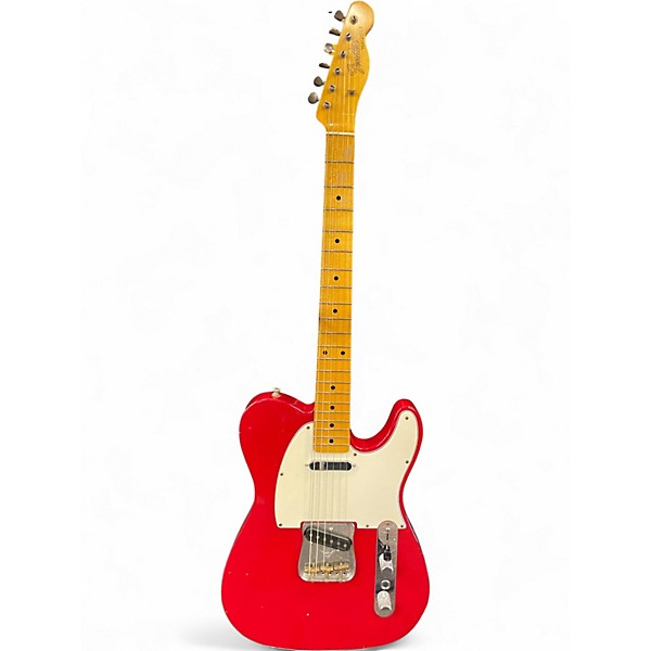 Used Fender POST MOD TELECASTER JOURNEYMAN Red Solid Body Electric Guitar