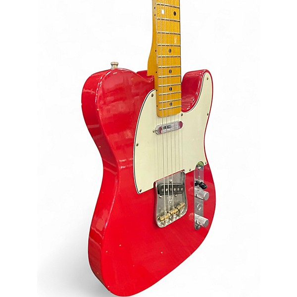Used Fender POST MOD TELECASTER JOURNEYMAN Red Solid Body Electric Guitar
