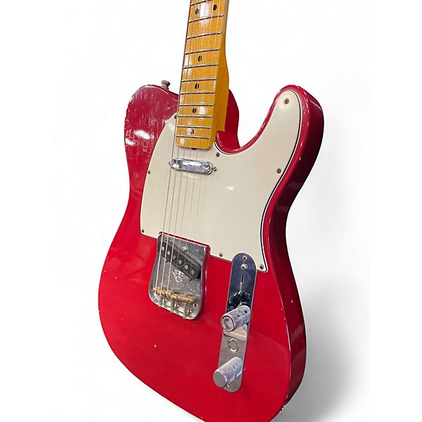 Used Fender POST MOD TELECASTER JOURNEYMAN Red Solid Body Electric Guitar