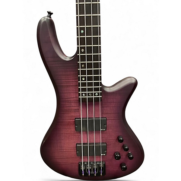 Used Schecter Guitar Research STILLETO STUDIO 4 Purple Electric Bass Guitar