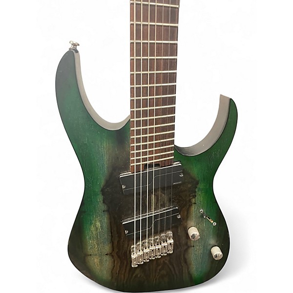Used Ibanez RGIM7BC Green Solid Body Electric Guitar