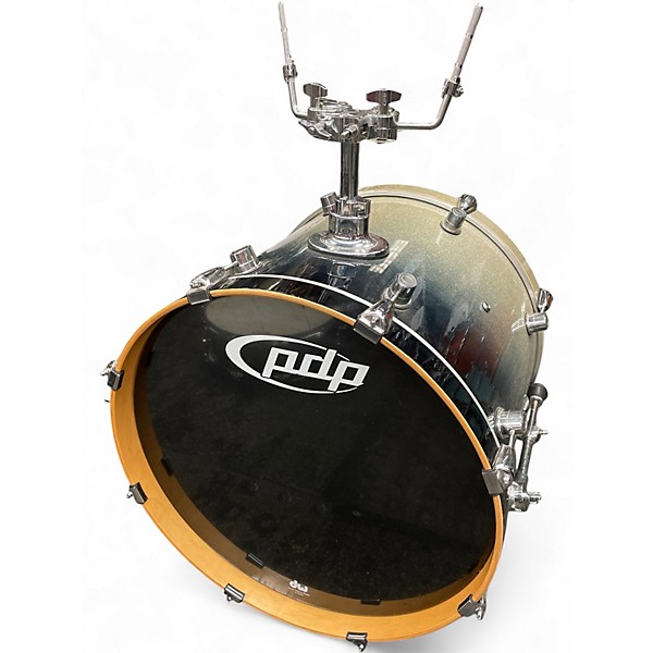 Used PDP by DW 8 Piece X7 Series 8 Piece Drum Set Silver Sparkle Fade Drum Kit