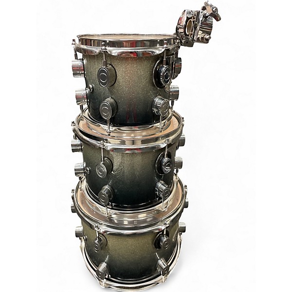 Used PDP by DW 8 Piece X7 Series 8 Piece Drum Set Silver Sparkle Fade Drum Kit