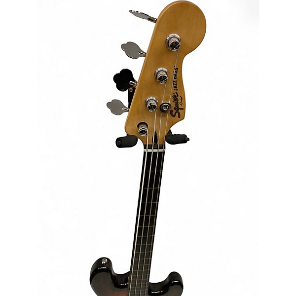Used Squier Vintage Modified Fretless Jazz Bass 3 Tone Sunburst Electric Bass Guitar