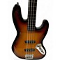 Used Squier Vintage Modified Fretless Jazz Bass 3 Tone Sunburst Electric Bass Guitar