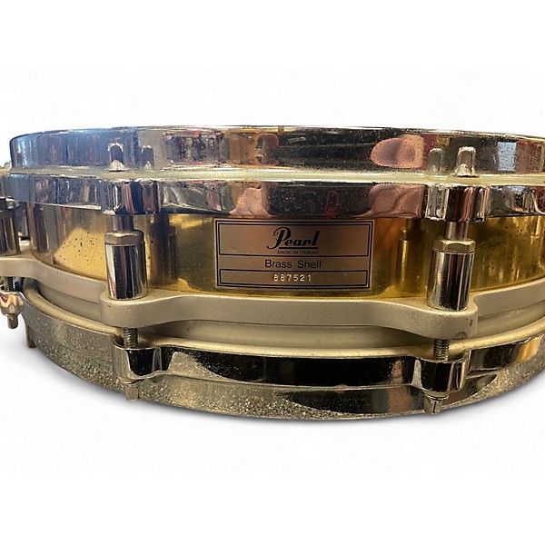 Used Pearl 3X14 Free Floating Snare BRASS Drum