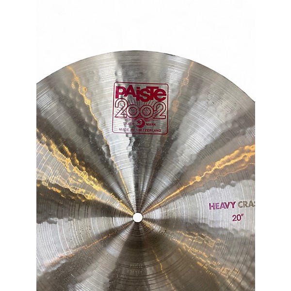 Used Paiste 20in 2002 Heavy Crash Cymbal